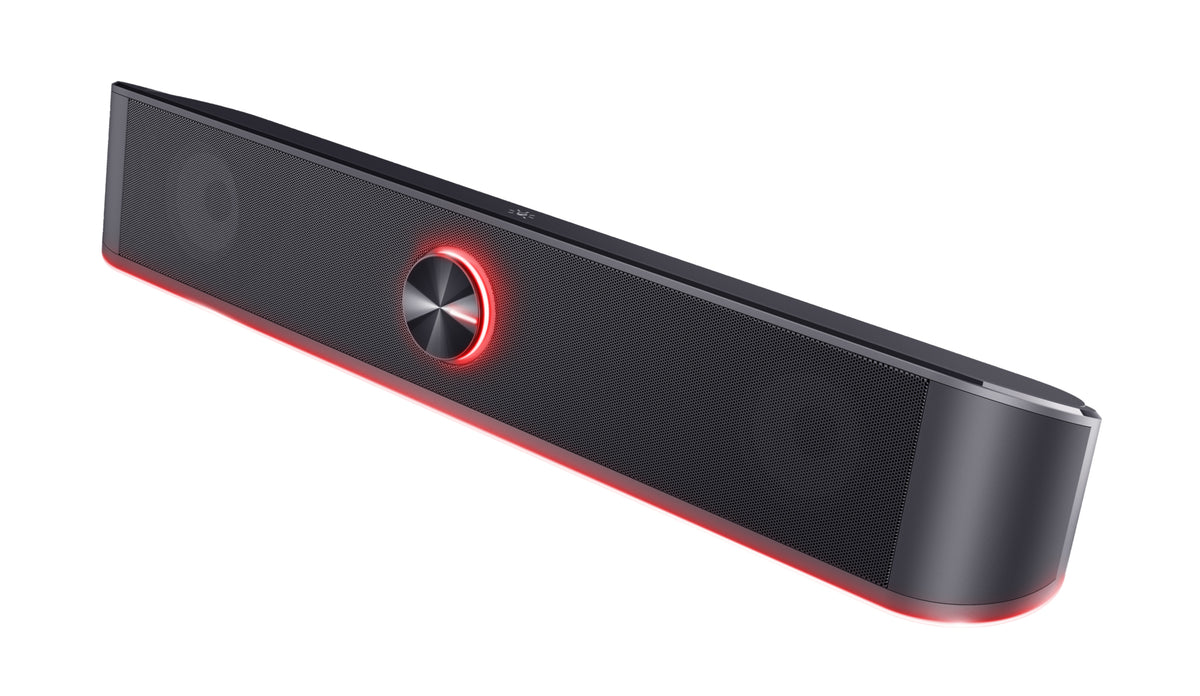 Trust GXT 619 Thorne Barre de Son Gaming RGB, 2.0 Canaux, 12W RMS, Noir