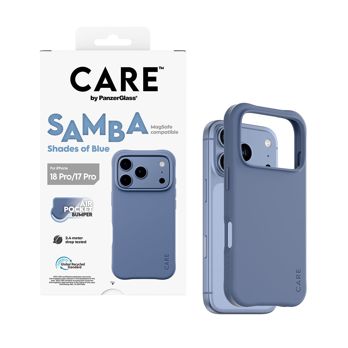 PanzerGlass CARE™ by ® Samba Case Shades of Blue w. MagSafe iPhone 2026 Pro | 17 Pro coque de protection pour téléphones