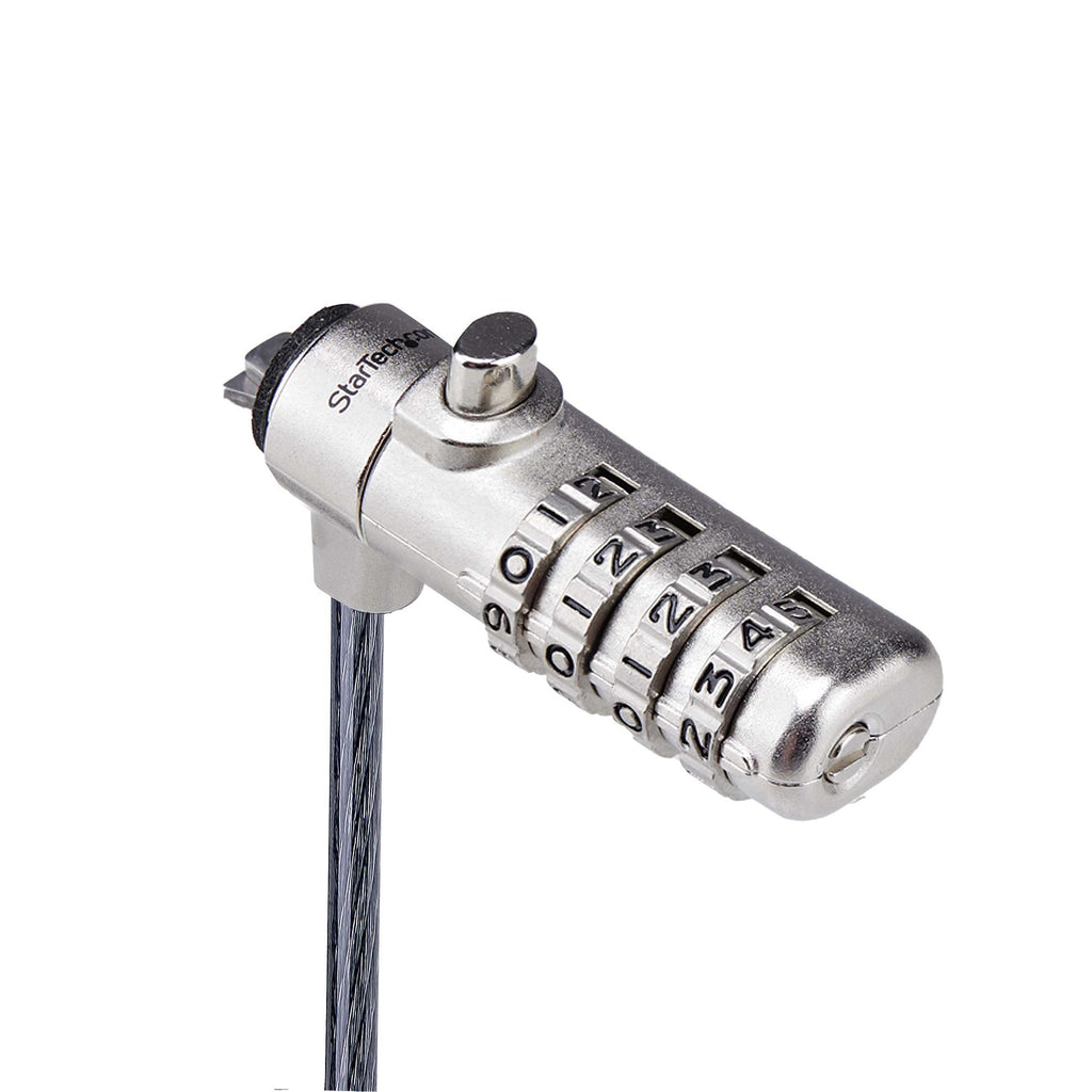 StarTech.com Antivol pour Ordinateur Portable K-Slot, Câble en Acier 1,5m, Serrure à Combinaison