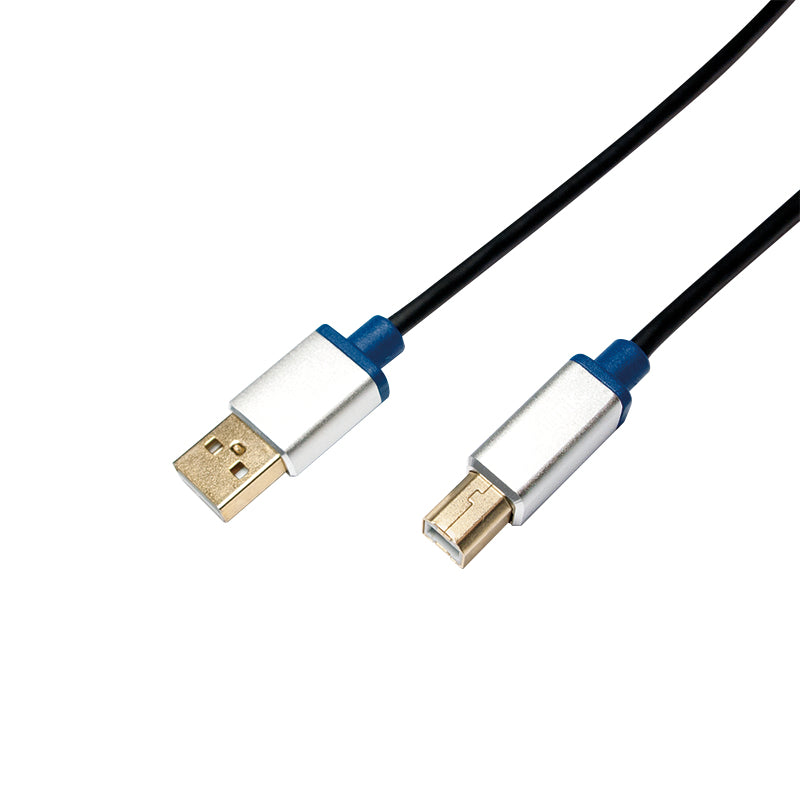 LogiLink Câble USB 2.0 Type A vers Type B, 2m, Noir, 0,48 Gbit/s