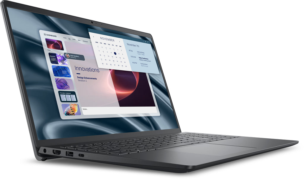 DELL Pro 15 Essential PV15255 AMD Ryzen™ 3 7320U Ordinateur portable 39,6 cm (15.6") Full HD 8 Go LPDDR5-SDRAM 512 Go SSD Wi-Fi 5 (802.11ac) Windows 11 Pro Allemand Noir