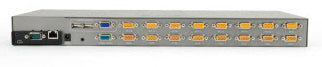 LevelOne KVM-1631 Commutateur KVM 16 Ports pour Écran, Clavier et Souris, Noir
