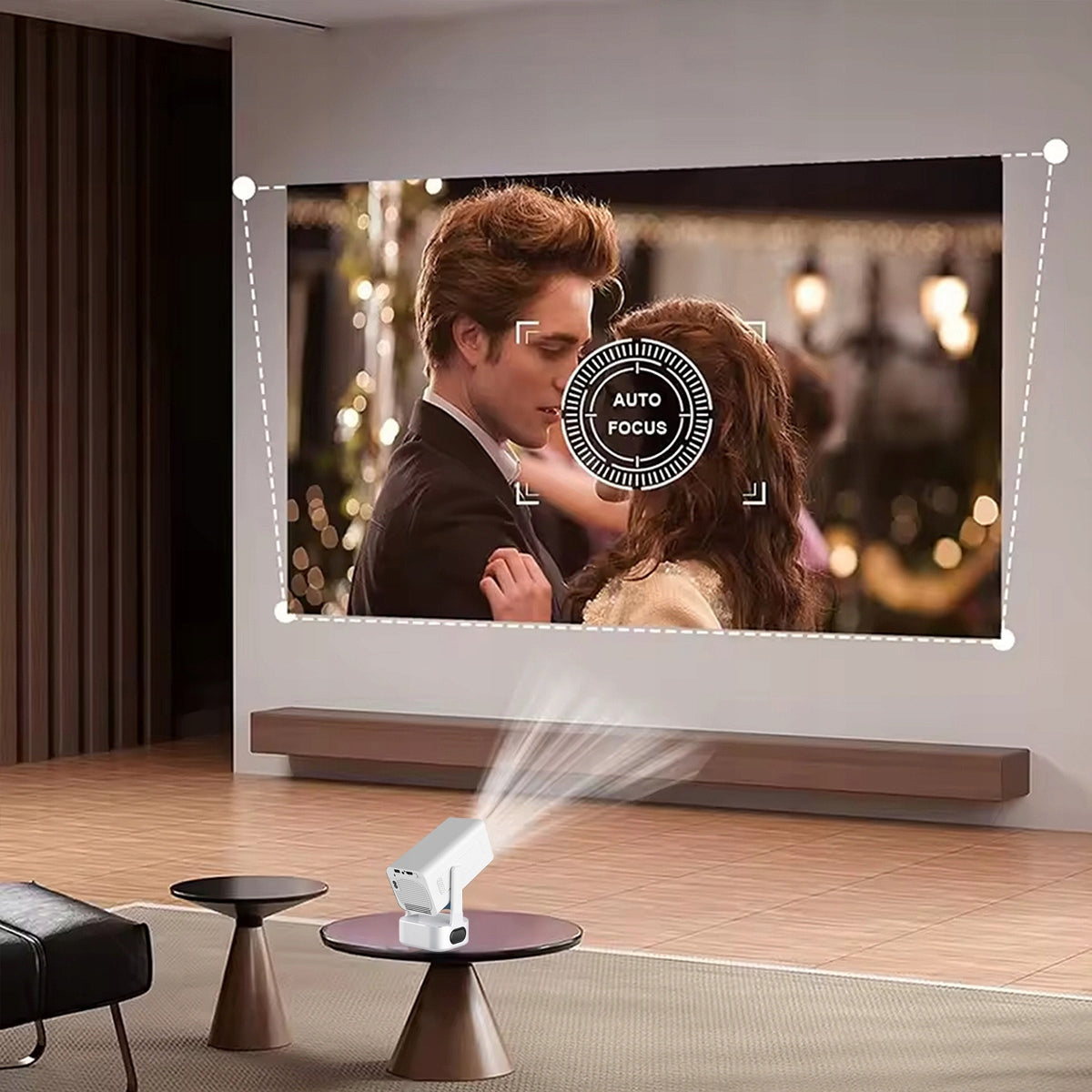 Mini-projecteur portable Android 13 avec Wi-Fi, projection à 360°, Full HD et 4K pour téléphone Zenwire IMC360