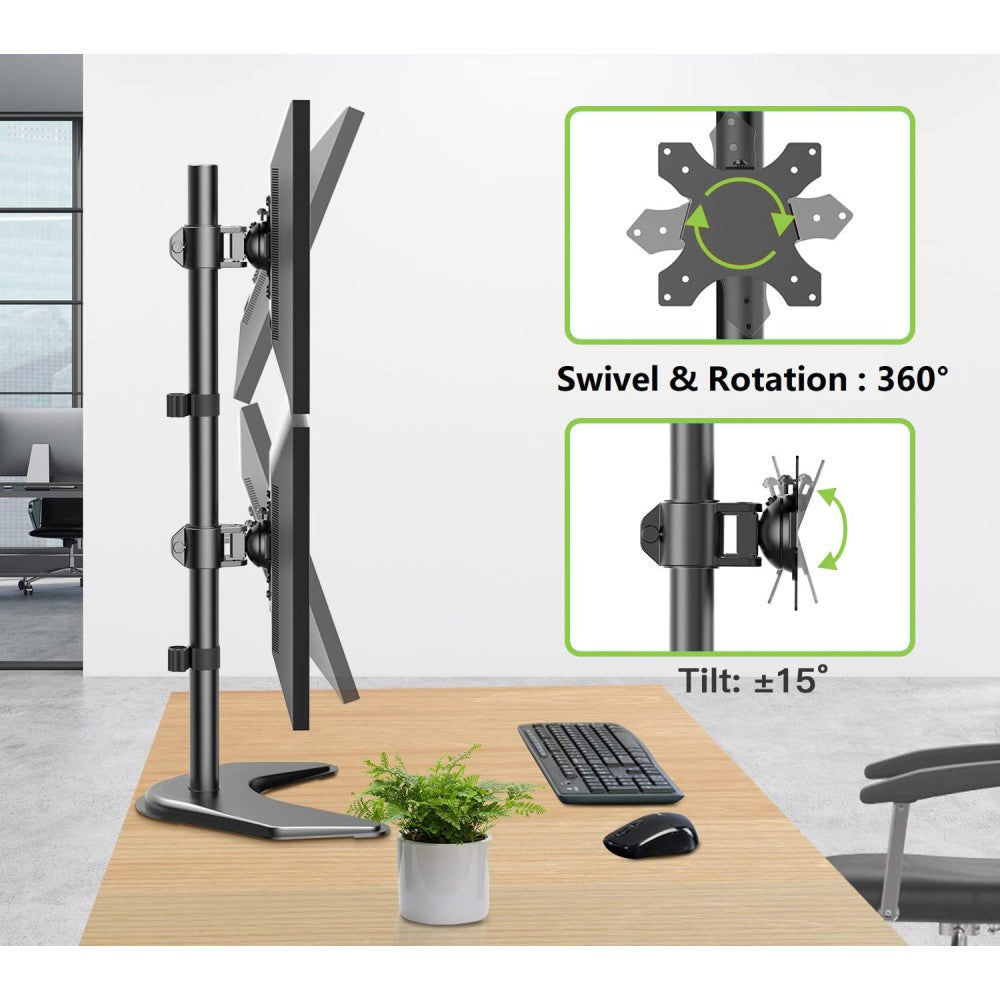Techly ICA-LCD 2520V support d'écran plat pour bureau 68,6 cm (27") Noir