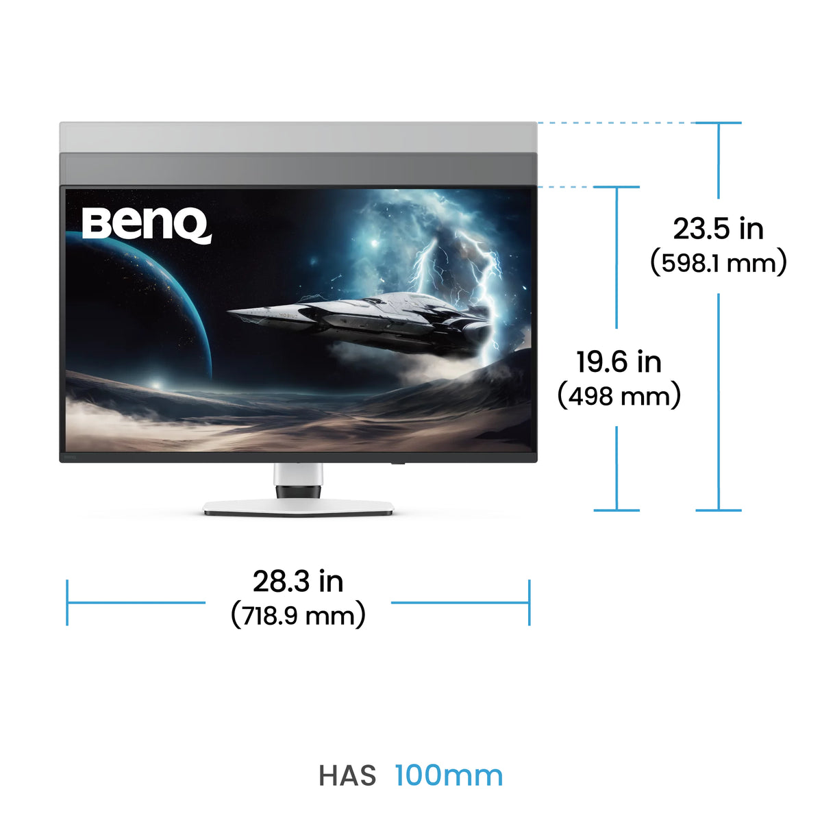 BenQ EX321UZ écran plat de PC 80 cm (31.5") 3840 x 2160 pixels 4K Ultra HD OLED Blanc - vue 7