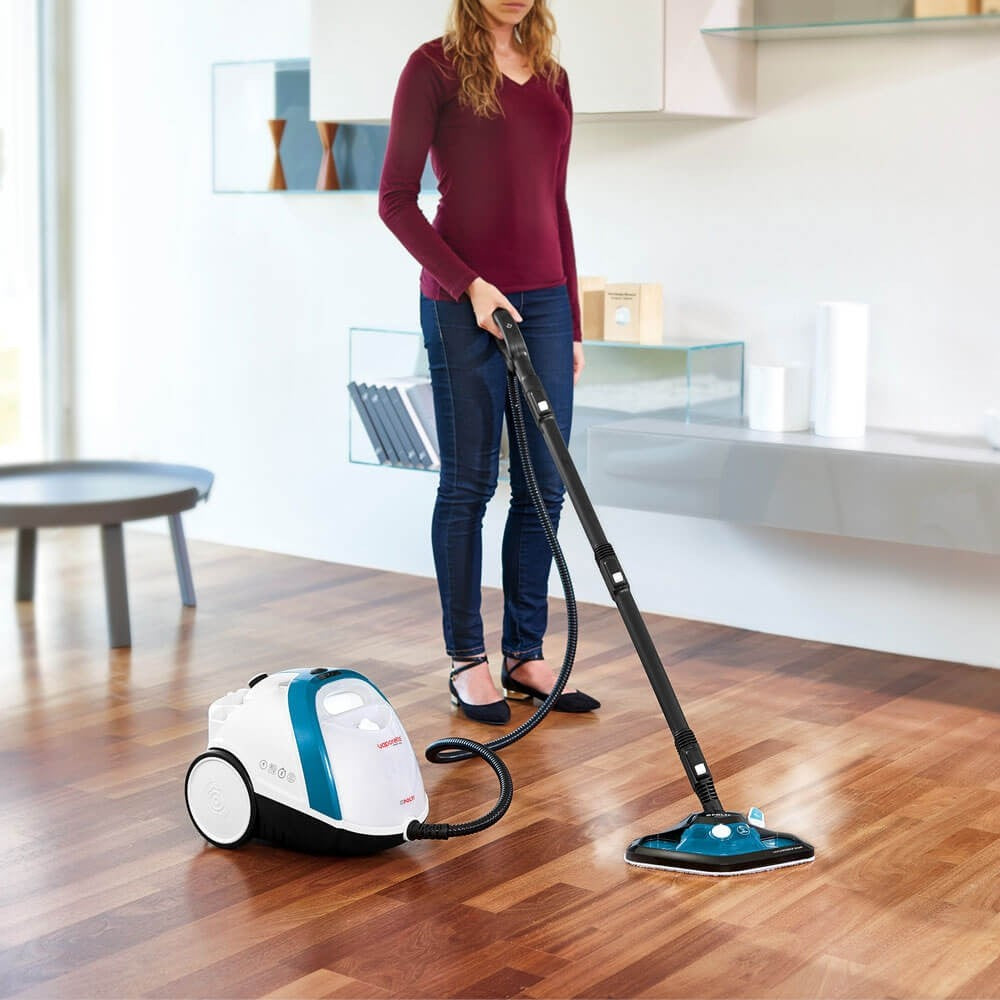 Polti Vaporetto Smart 100_B Nettoyeur vapeur traineau 1500 W Bleu, Blanc