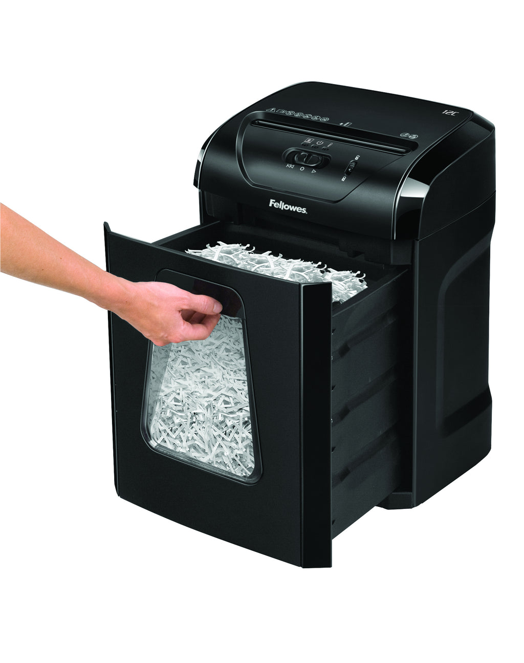Fellowes Powershred 12C destructeur de papier Destruction croisée 22,5 cm Noir