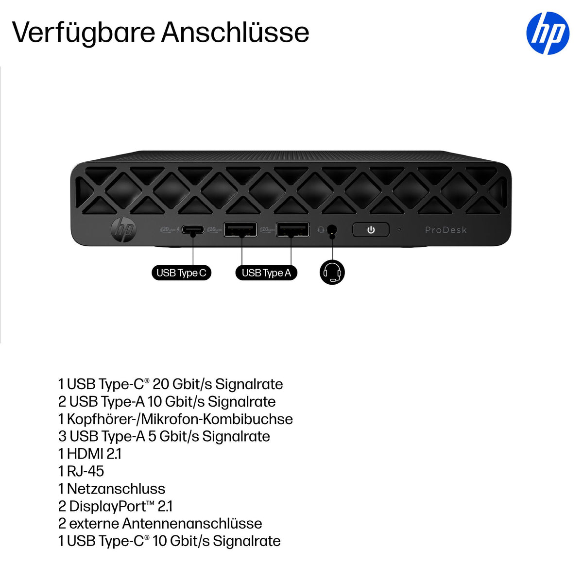 HP ProDesk 4 G1i AI Mini Core Ultra 7 265T 16GB 512GB Intel Graphics Windows 11 Pro