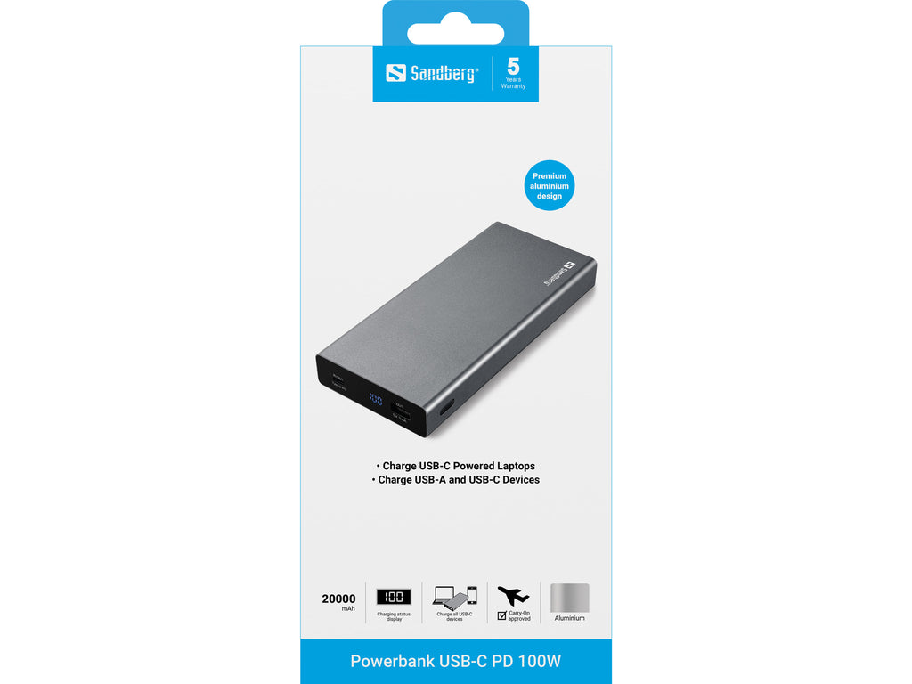 Sandberg Powerbank USB-C PD 100W 20000 mAh