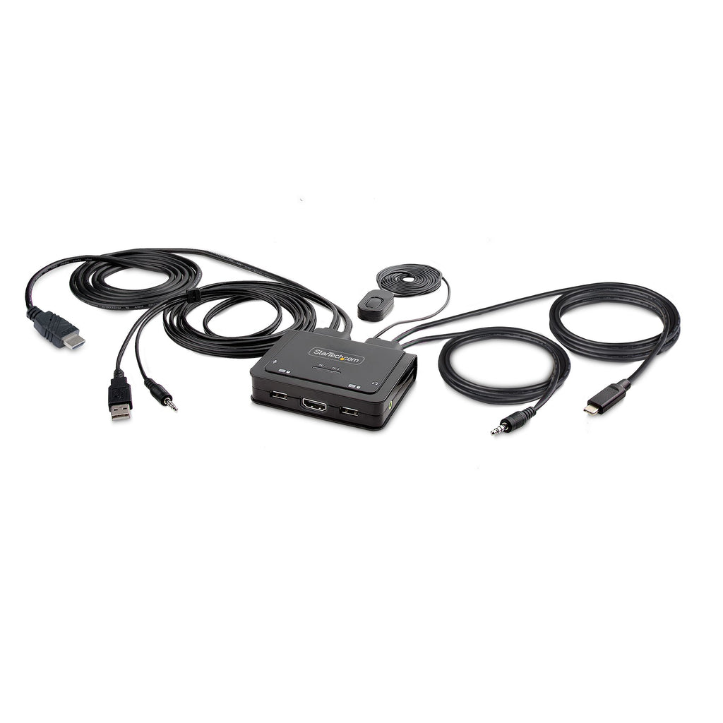 StarTech.com C2-H46-UAC-CBL-KVM Commutateur KVM HDMI 4K 60Hz USB-A et USB-C, Noir