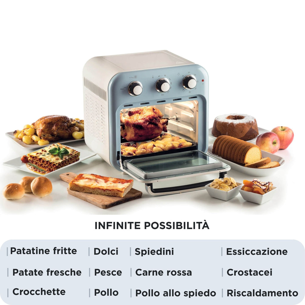 Ariete 4632/05 Friteuse à Air Chaud 16 L, 1400 W, Bleu Clair