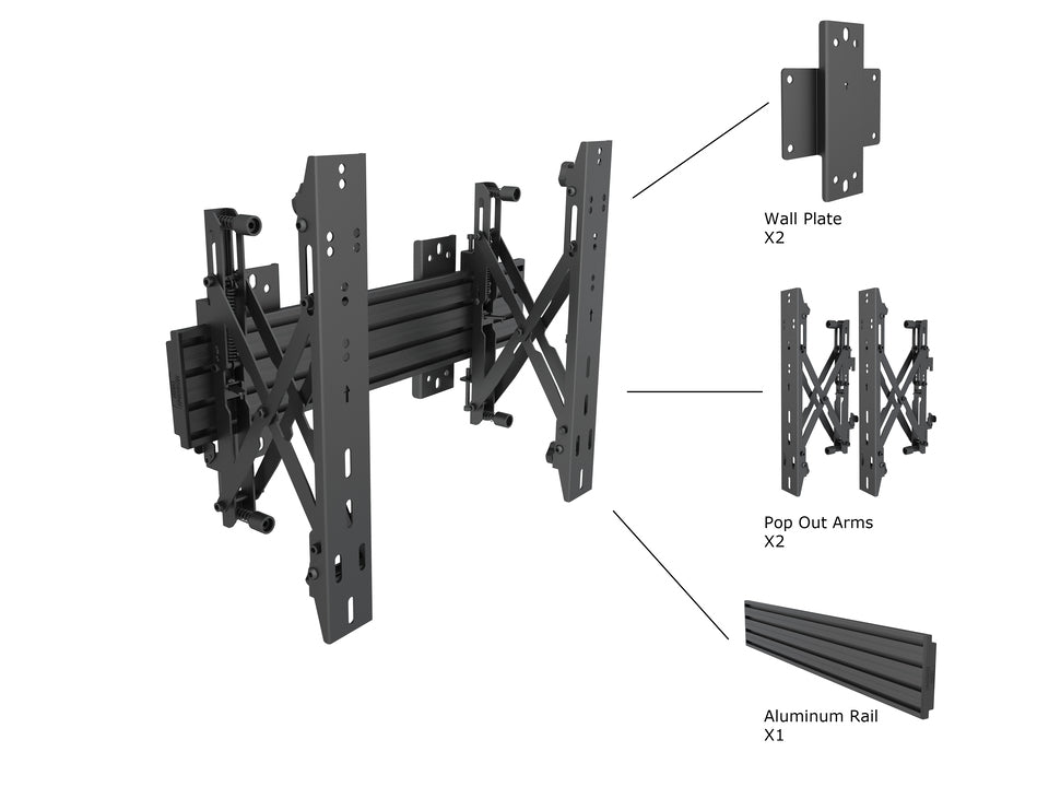 Support de Montage pour Écrans 40" à 65", Argent, Modèle 5105