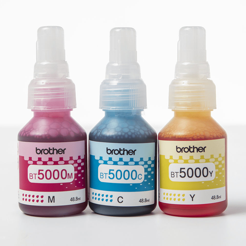 Brother BT5000CL Value Pack Gul Cyan Magenta 5000 sider Blækrefill - vue 4