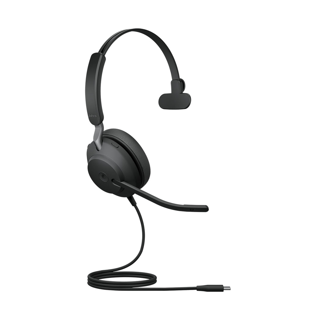 Jabra Evolve2 40 SE Casque Filaire pour Bureau et Centre d'appels, USB Type-C / USB Type-A, Noir