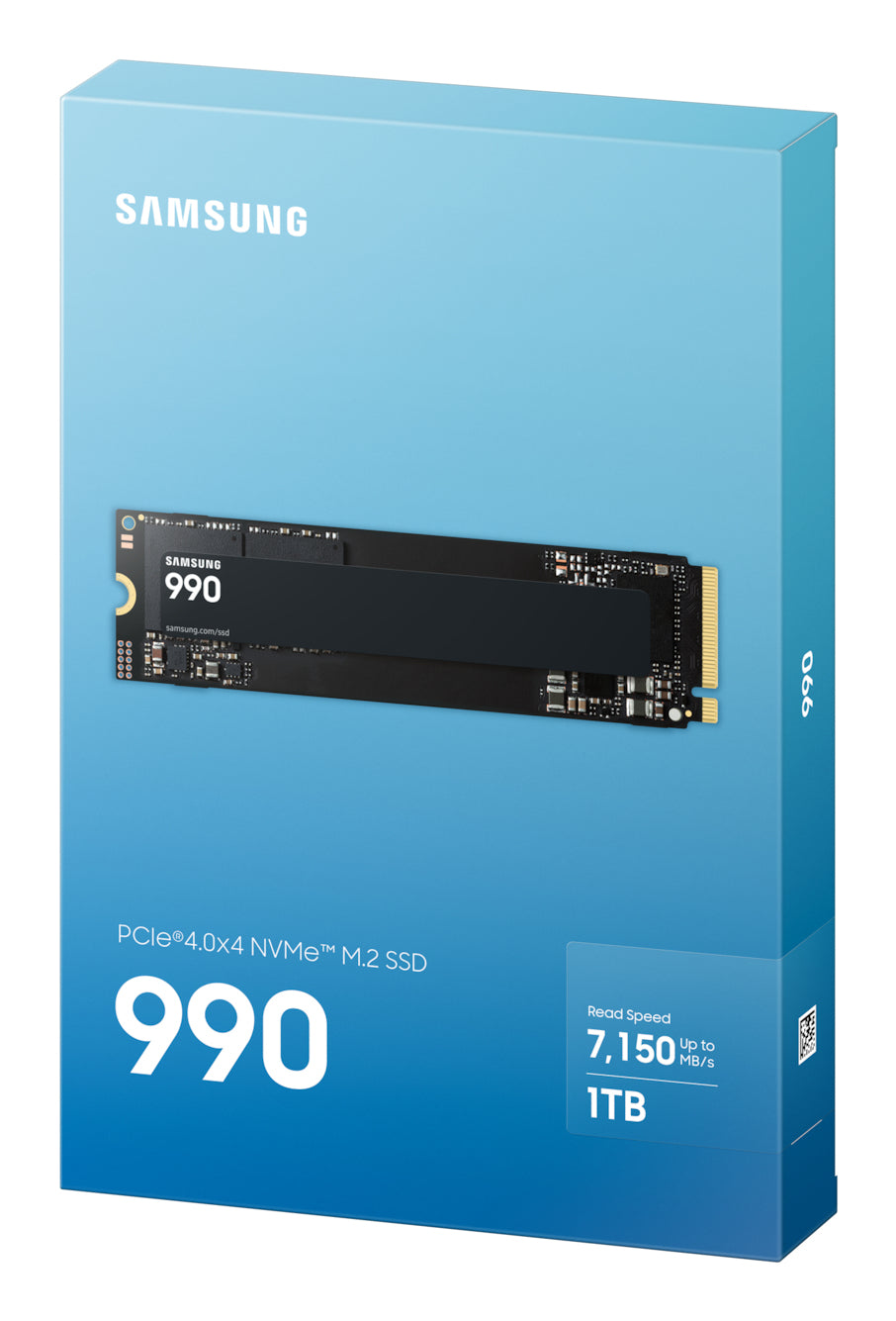 Samsung 990 Basic SSD 1To M.2 NVMe PCIe 4.0, Lecture jusqu'à 7150 Mo/s, Écriture jusqu'à 6450 Mo/s