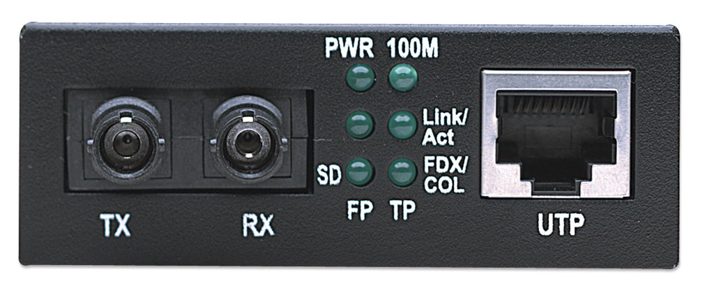 Intellinet 506519 Convertisseur de Support Réseau 100 Mbit/s 1310 nm Multimode Noir