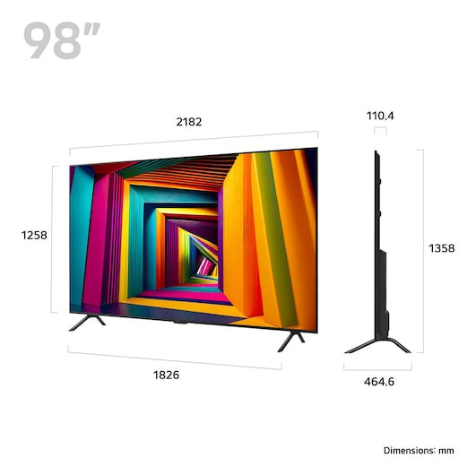 LG 98UT91006LA.AEUQ TV 2,49 m (98") 4K Ultra HD Wifi Noir 500 cd/m²