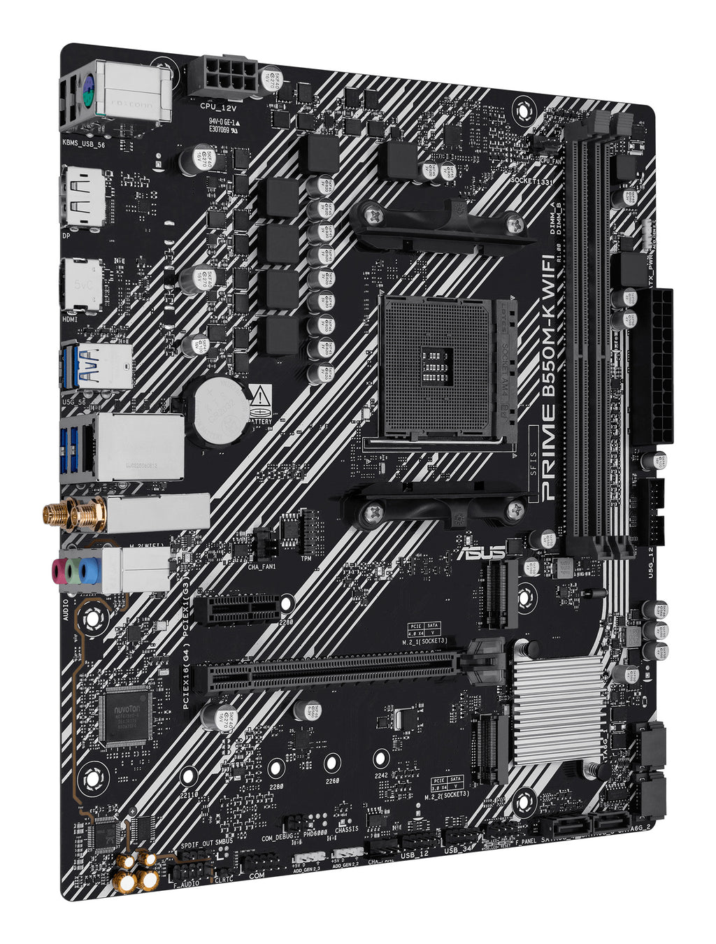 ASUS PRIME B550M-K WIFI Carte Mère mATX B550 AM4 - vue 2