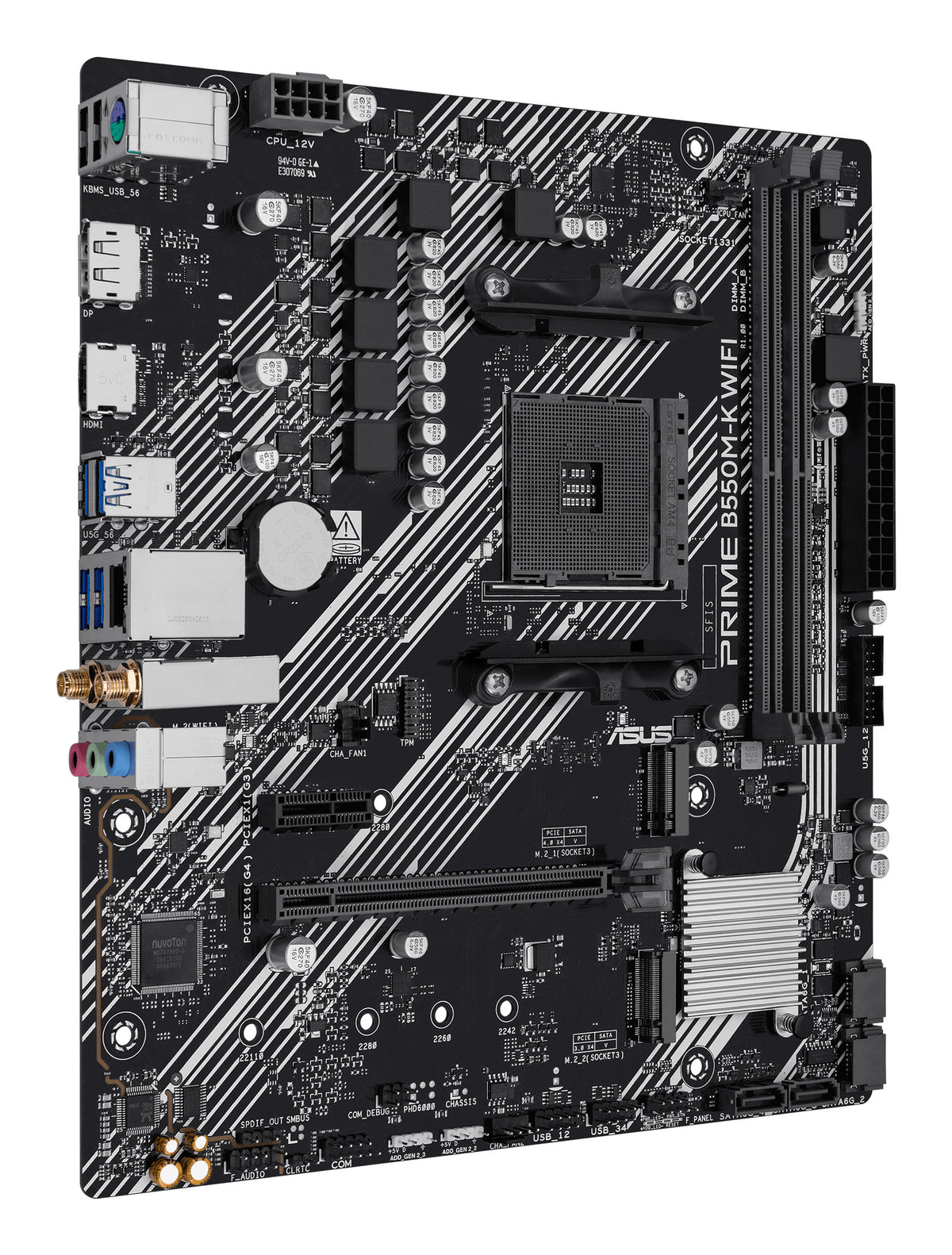 ASUS PRIME B550M-K WIFI Carte Mère mATX B550 AM4 - vue 2