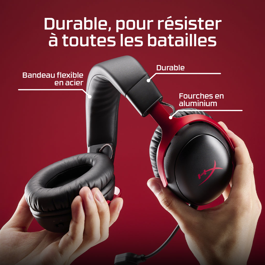 HyperX Cloud III S Sans fil – Casque gamer (noir-rouge)