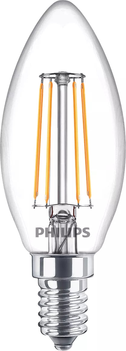 Philips Ampoule flamme transparente à filament 40W B35 E14