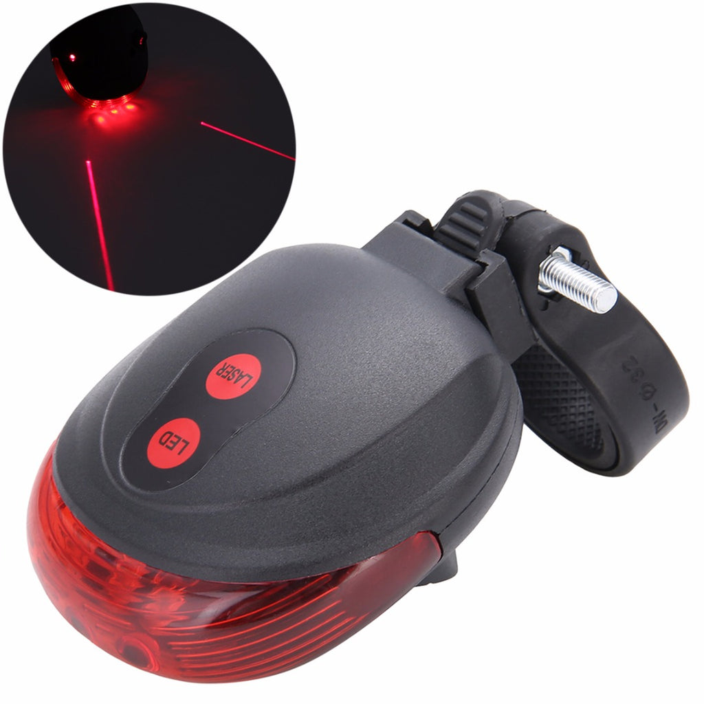 LAMPKA ROWEROWA LASEROWA 5 LED LASER NA TYŁ
