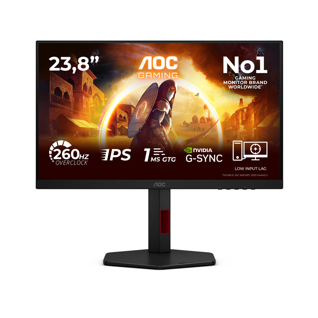 AOC G4 24G4ZR écran plat de PC 60,5 cm (23.8") 1920 x 1080 pixels Full HD LED Noir, Rouge