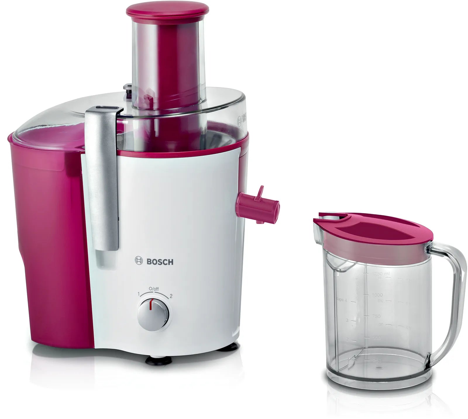 Bosch Bosch MES25C0 Centrifugeuse 700 W Cerise (fruit), Transparent, Blanc