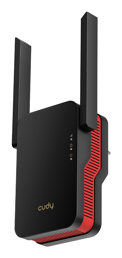 Cudy RE3000 Répéteur WiFi AX3000 Gigabit 10/100/1000 Mbit/s, Noir et Rouge