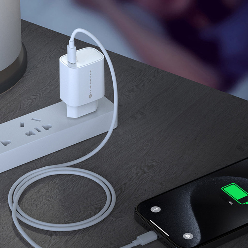 Conceptronic ALTHEA14W chargeur d'appareils mobiles Universel Blanc Secteur Charge rapide Intérieure