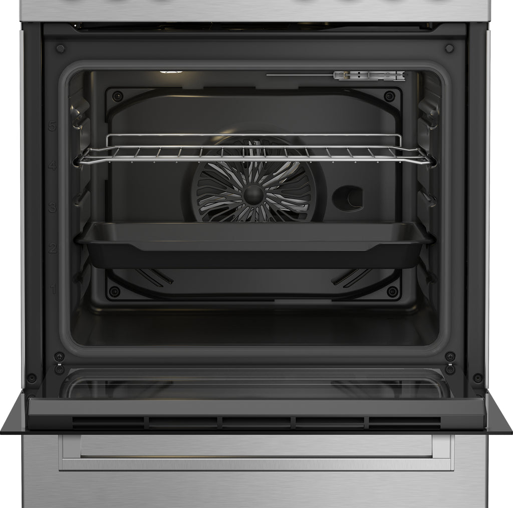 Beko FBE62130GXDN four et cuisinière Electrique Gaz Noir