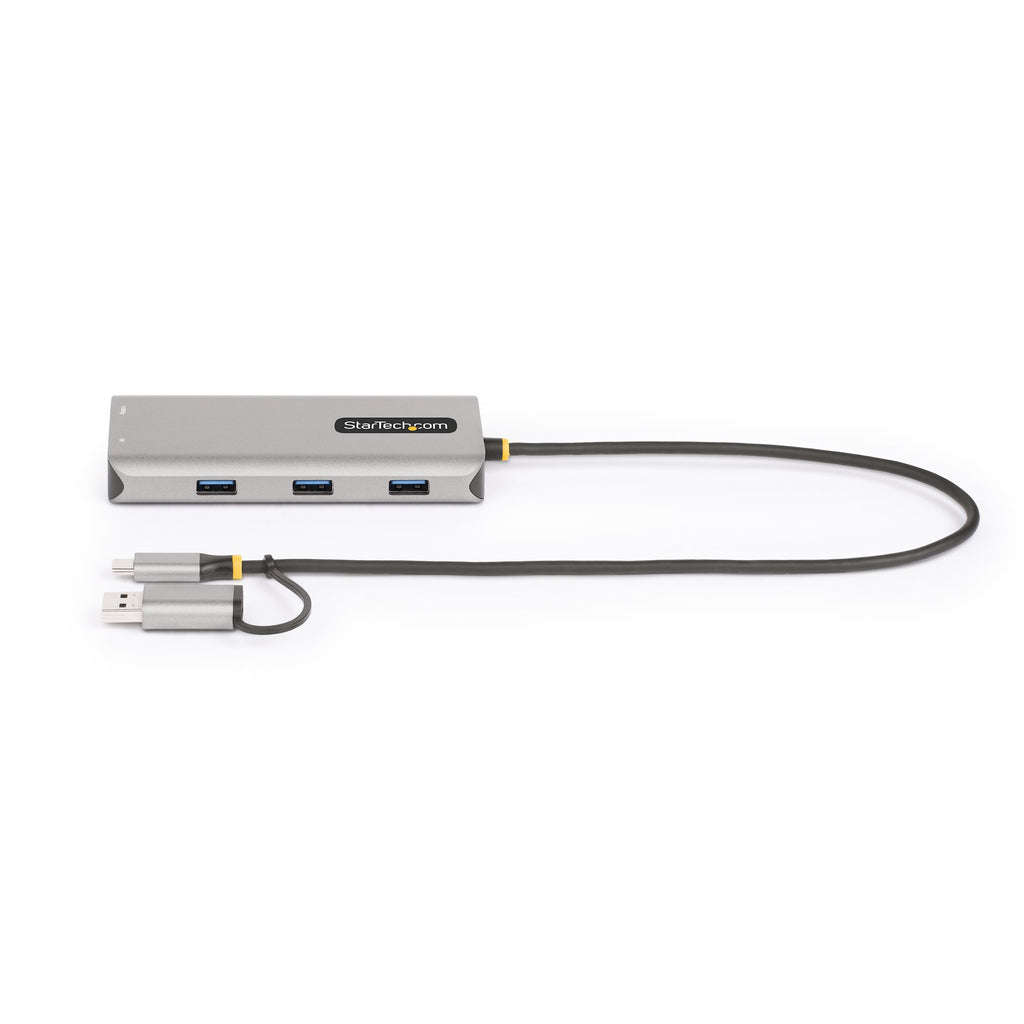 StarTech.com Adaptateur Multiport USB-C et USB-A, Double HDMI 4K30Hz/1080p60Hz, 3x USB-A 5Gbps, Station d'Accueil de Voy