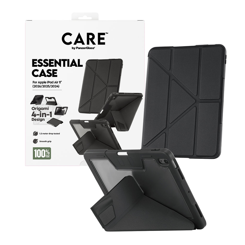 PanzerGlass CARE™ by ®™ by Essential Case Black iPad Air 11" (2024-2026) coque de protection pour téléphones portables H
