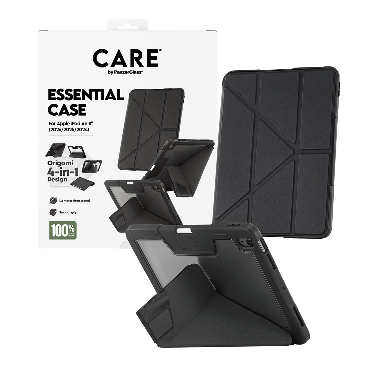 PanzerGlass CARE™ by ®™ by Essential Case Black iPad Air 11" (2024-2026) coque de protection pour téléphones portables H