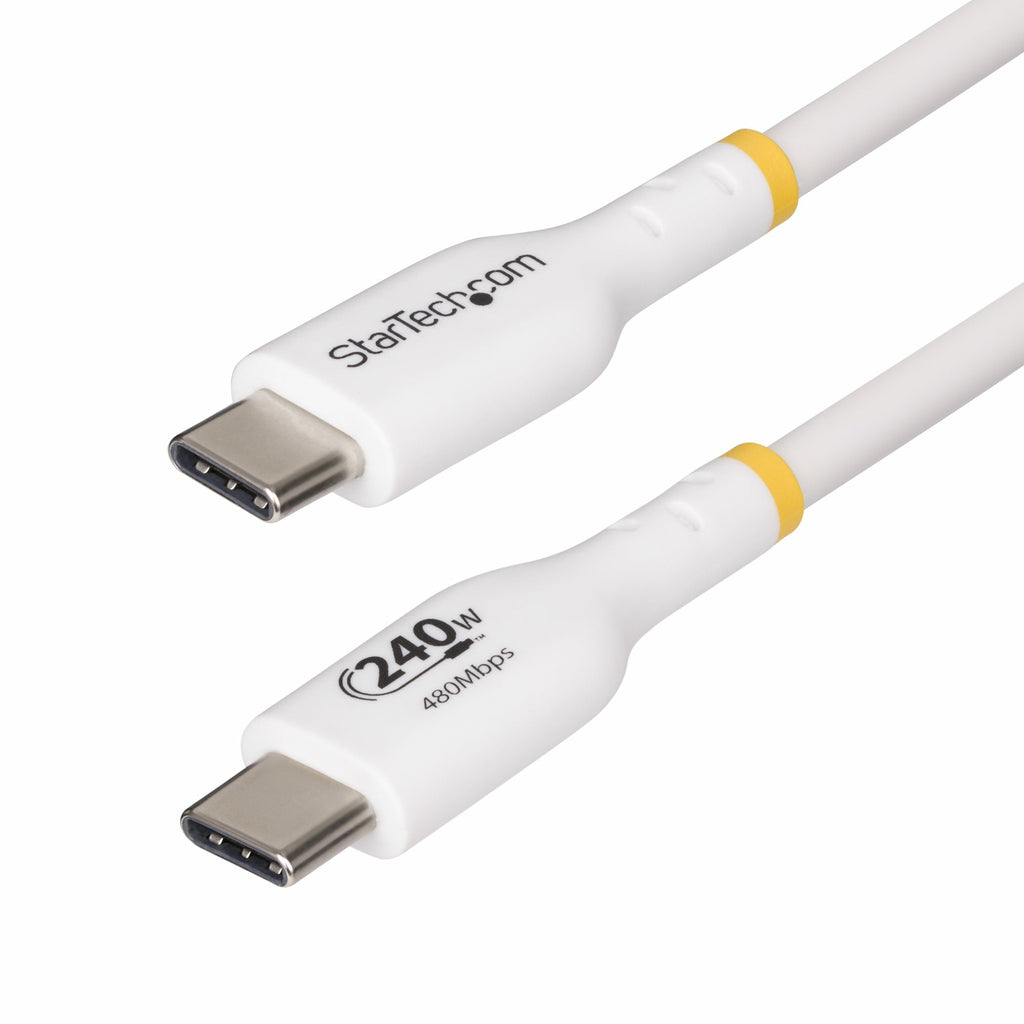 StarTech.com Câble de Charge USB-C 2m 240W 5A PD EPR USB 2.0 Blanc