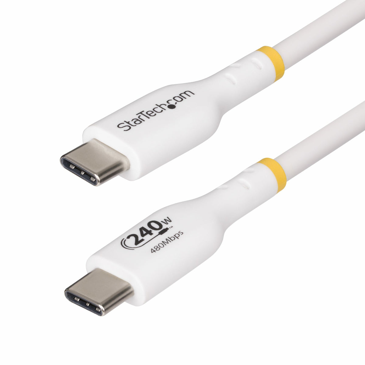 StarTech.com Câble de Charge USB-C 2m 240W 5A PD EPR USB 2.0 Blanc
