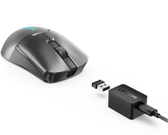 Lenovo M600s Souris Gaming Ambidextre, RF Wireless, Bluetooth, USB Type-C, Optique 19000 DPI, Gris
