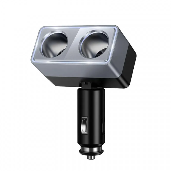 Hoco Cigarette Lighter Z65, 240W, 2 Outputs, Grey