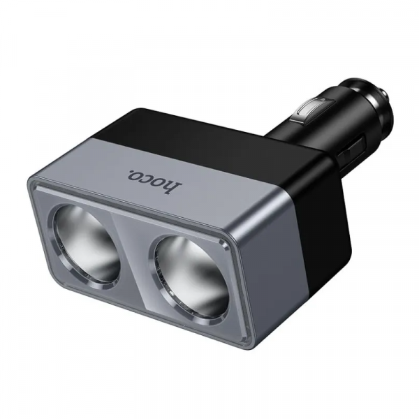 Hoco Cigarette Lighter Z65, 240W, 2 Outputs, Grey