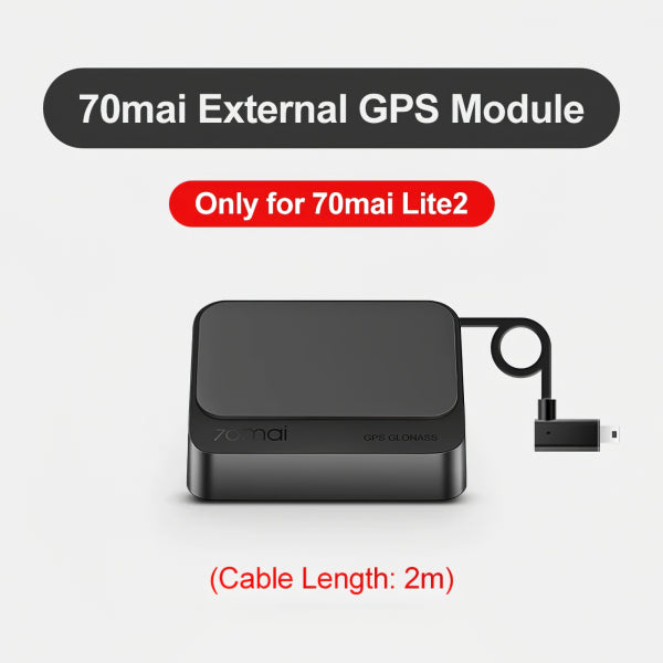 70mai External GPS Module GPS03 for Dash Cam Lite 2 D10, Black