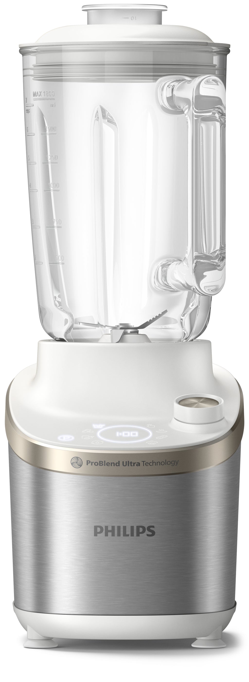Philips 7000 series HR3760/01 blender 2 L Mélangeur de table 1500 W Acier inoxydable, Blanc