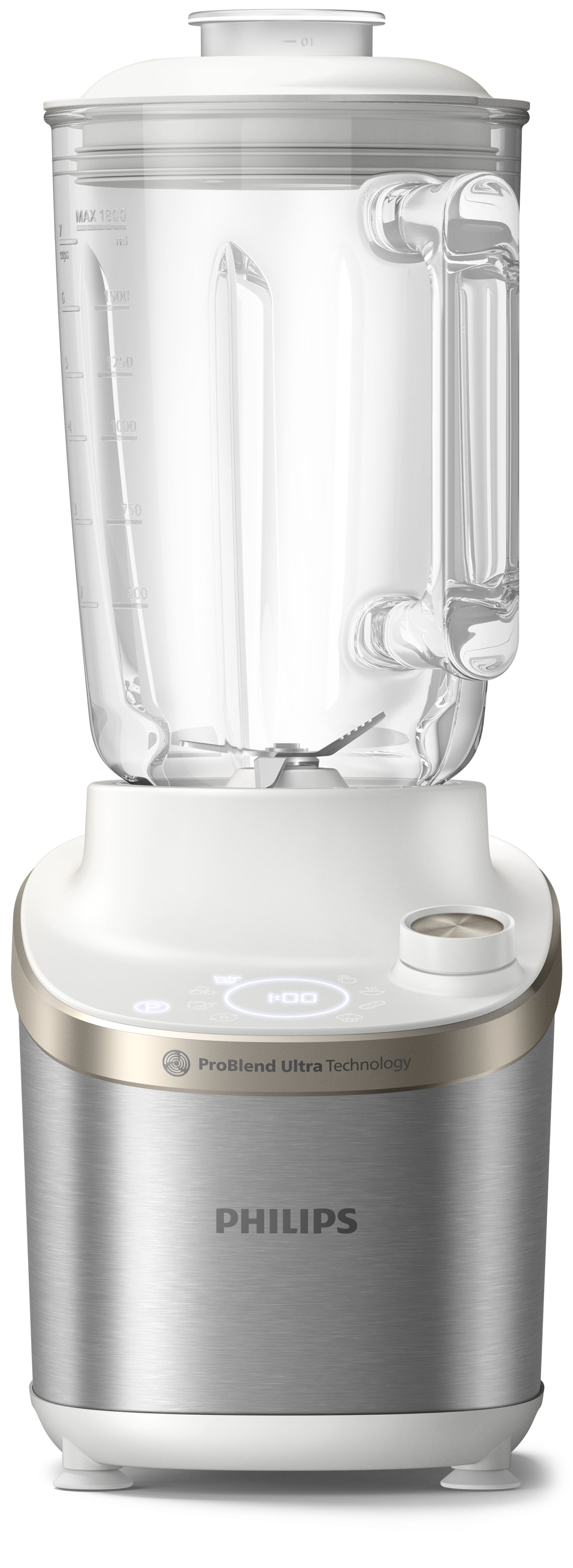 Philips 7000 series HR3760/01 blender 2 L Mélangeur de table 1500 W Acier inoxydable, Blanc