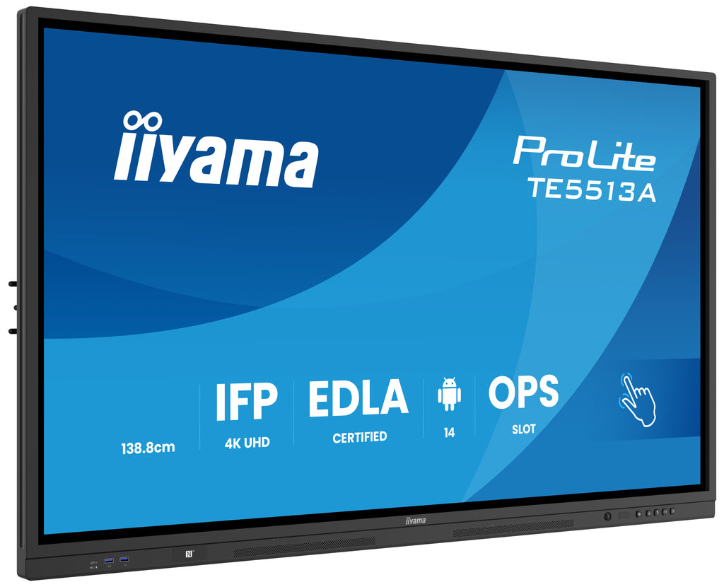 iiyama TE5513A-B2AG Signage Display 138.7 cm (54.6') Wi-Fi 138,7 cm (54.6") Wifi 4K Ultra HD Écran tactile Intégré dans le processeur Android - vue 4