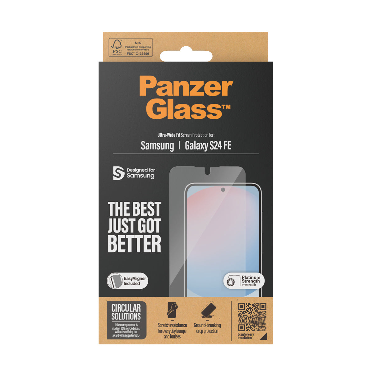 PanzerGlass PanzerGlass ® Screen Protector Samsung Galaxy S24 FE | Ultra-Wide Fit w. EasyAligner Protection d'écran transparent 1 pièce(s)
