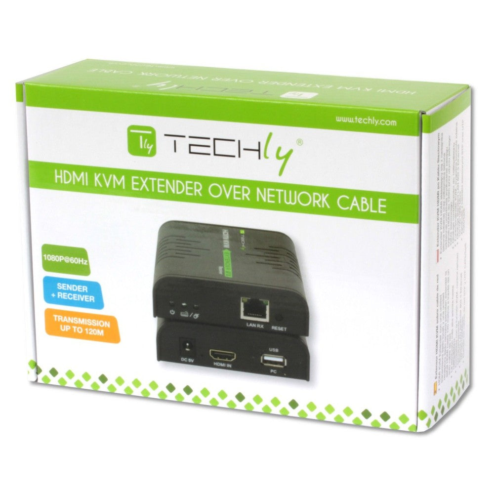 Techly IDATA HDMI-KVM2 extension KVM Émetteur et récepteur