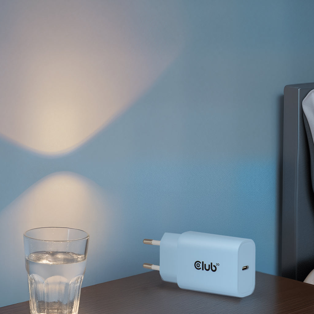CLUB3D CAC-3022 Chargeur Secteur USB-C 30W Charge Rapide Power Delivery, Bleu