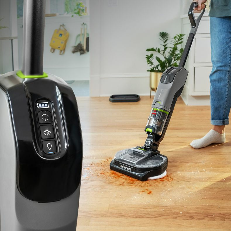 Bissell SpinWave + Vac Pet Pro Aspirateur balai Batterie Sec&humide Cyclonique Sac à poussière 0,4 L Noir, Gris