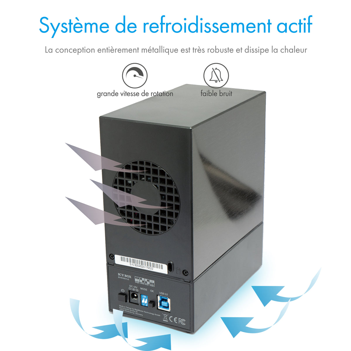 ICY BOX IB-RD3621U3 Boîtier disque dur/SSD Noir 3.5" - vue 8