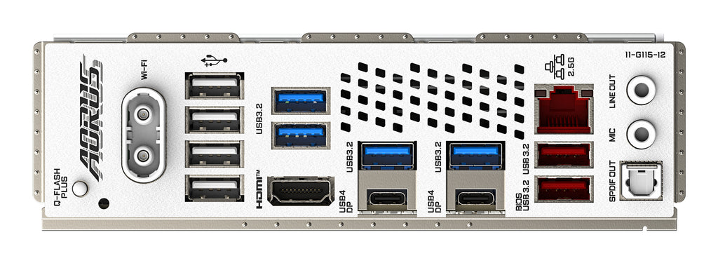 GIGABYTE X870 AORUS ELITE WIFI7 ICE Carte Mère - Prend en charge les processeurs AMD Ryzen 9000, 16+2+2 phases VRM numérique, jusqu'à 8200MHz DDR5 (OC), 3xPCIe 5.0 + 1xPCIe 4.0, Wi-Fi 7, LAN 2,5GbE, USB 4