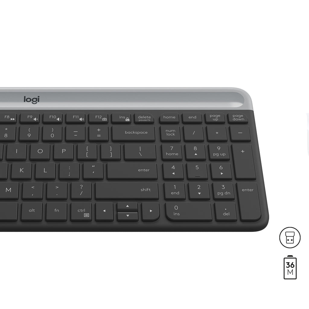 Logitech Slim Wireless Combo MK470 Ensemble Clavier et Souris Sans Fil US International